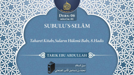 06. Ders: Taharet Kitabı, Suların Hükmü Babı, 8.Hadis