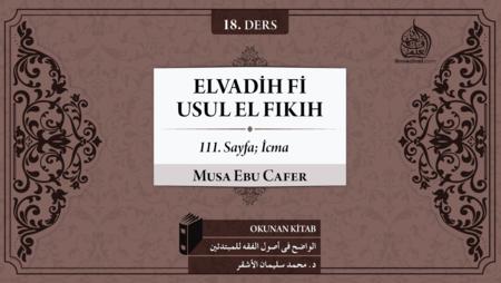 18. Ders: 111. Sayfa; İcma