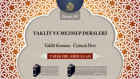 03. Ders: Taklit Konusu - Üçüncü Ders